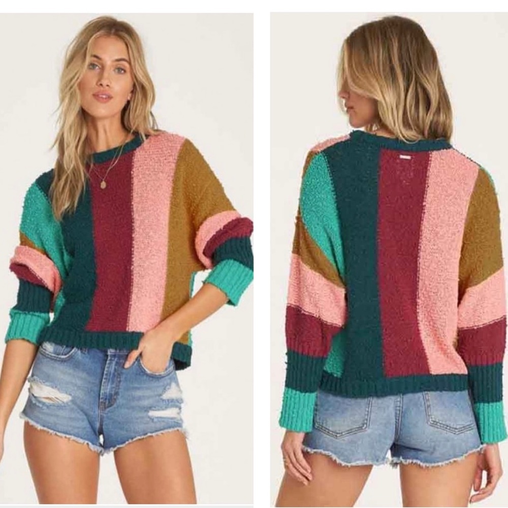 Billabong Multicolor Crew Neck Sweater